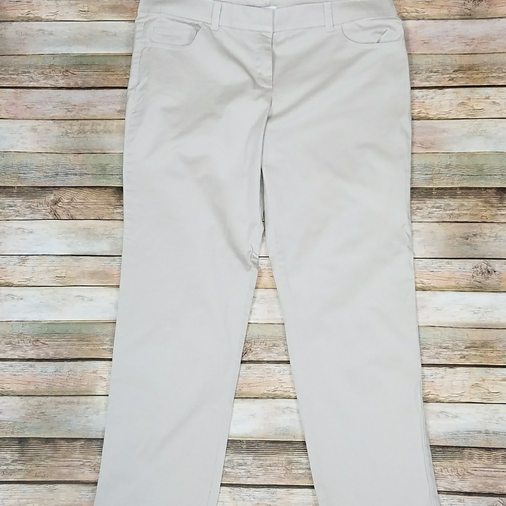 NY & Co Crop Straight Leg Pants Jeweled Pockets 8